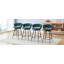Swivel Bar Stools With Breathable Cotton And Linen Soft Cushions, Metal Frames Without Rust