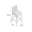 Tabouret de bar rembourré Evins avec structure en bois massif-303953904
