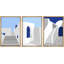 " Mediterranean Blue White Architecture Places Country Illustration Modern Bohemian Scenic Ultra " 3 Piece Art Print-98697340-98697341