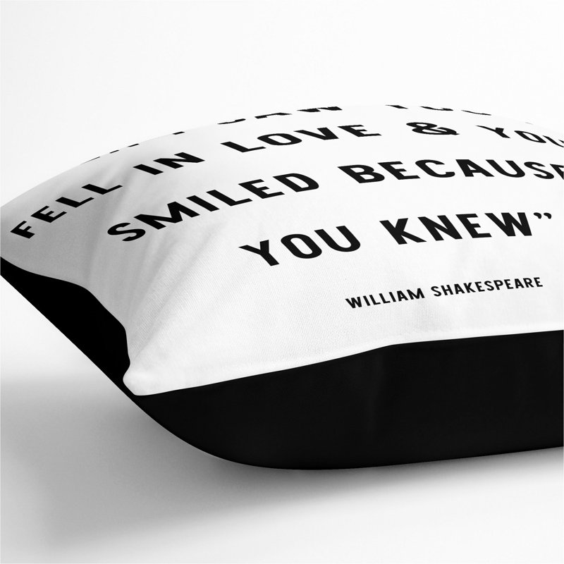 When I Saw You Scatter Cushion, Black, 55cm H x 55cm W x 20cm D