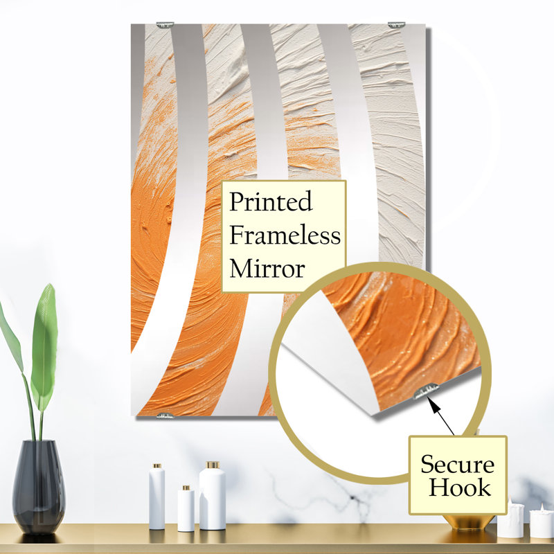 Minimal Spiral - Miroir mural abstrait moderne en spirale MIR137937, 32 po x 24 po