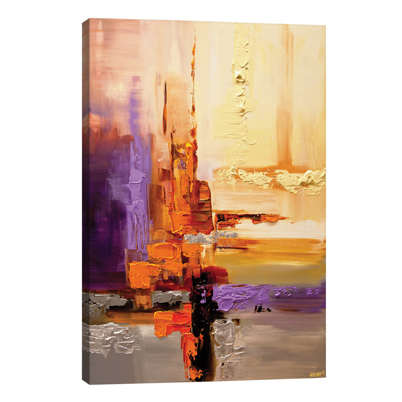 Orange Theory by Osnat Tzadok - Wrapped Canvas Painting, 101.6 cm H x 66.04 cm W x 1.91 cm D
