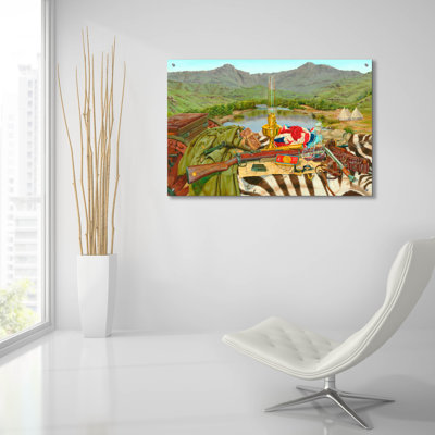 Epic Art 'Hunting Still Life 4'  by Delene Lambert Acrylic Glass Wall Art, 36" x 24"