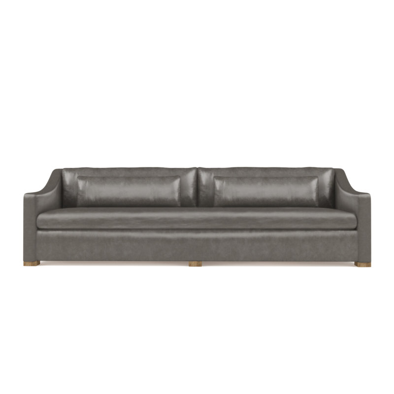 Crosby Slope Arm Sofa, 32.5" H x 108" W x 43" D, Weathered, Box Weave Linen Bluebell