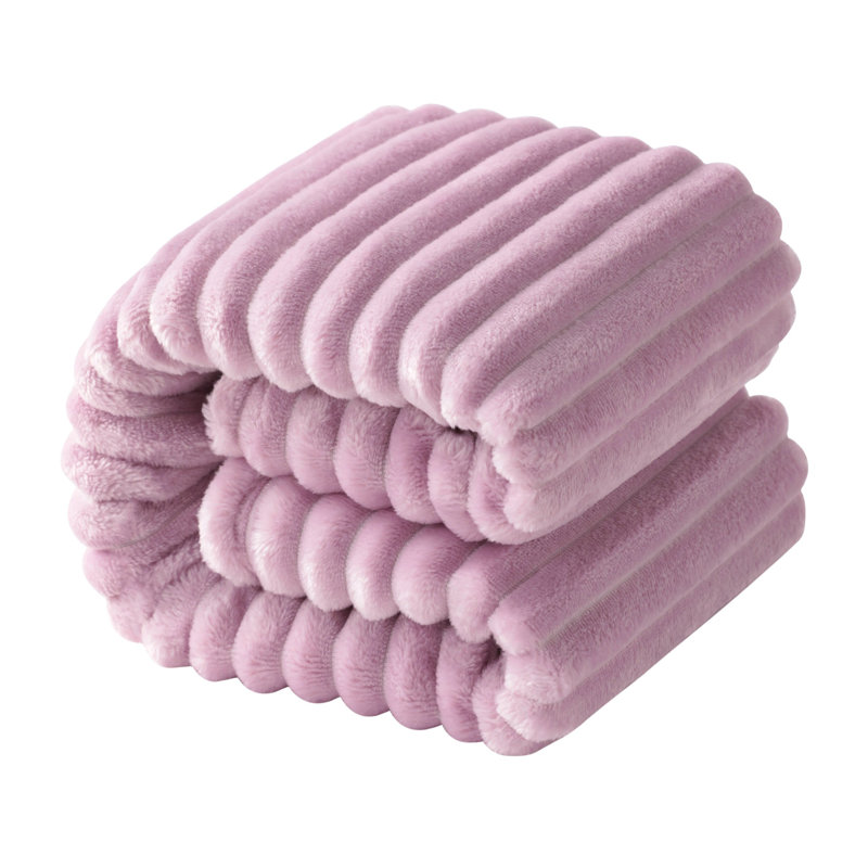 Couverture en flanelle ultra-douce, Mauve clair