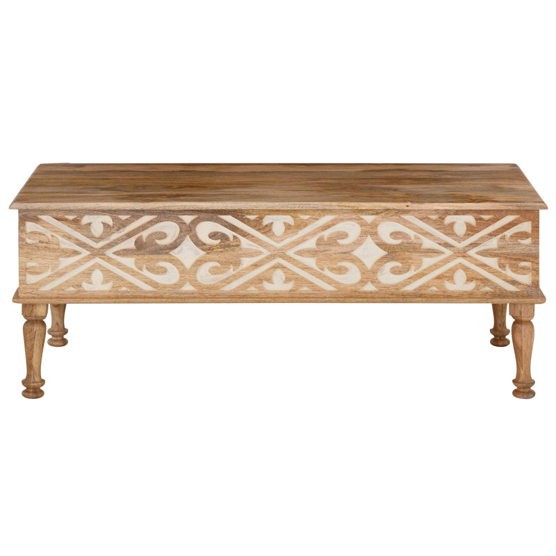 Yolanda Solid Wood Four Leg Coffee Table