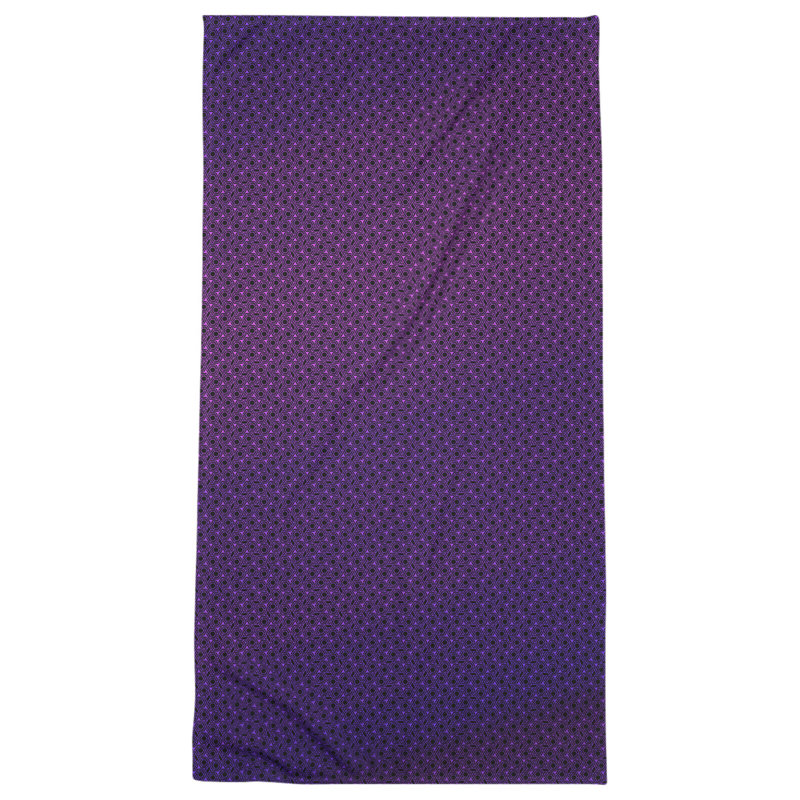 Serviette de bain hexagonale classique en treillis, Dégradé mauve