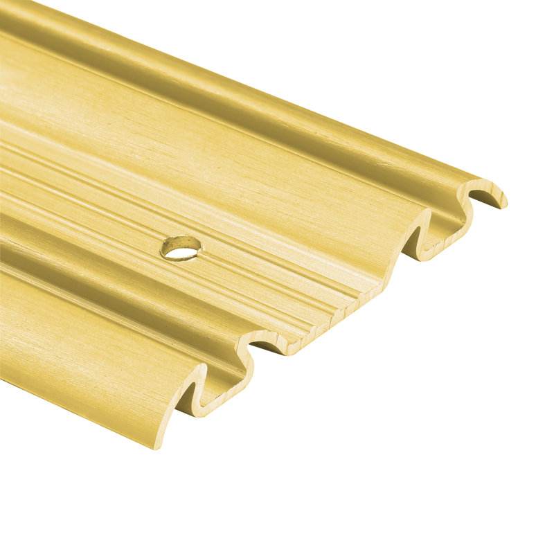 Rail inférieur pour porte de miroir Prime-Line (paquet simple), Champagne or, H 60 po x l 3 po x P 0,5 po