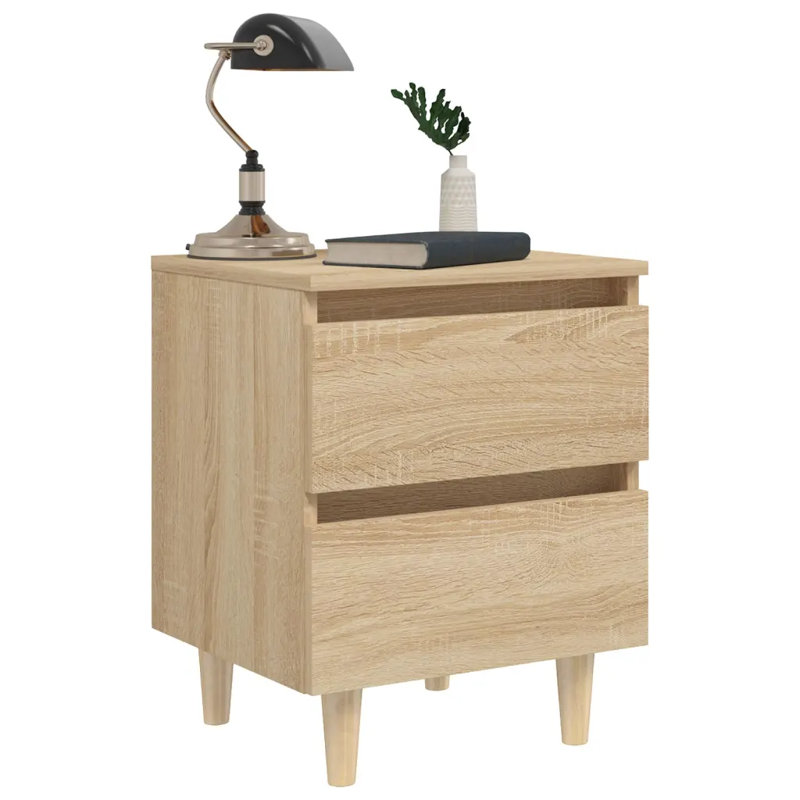 Liesl 40cm W Manufactured Wood Bedside Table, Sonoma Oak
