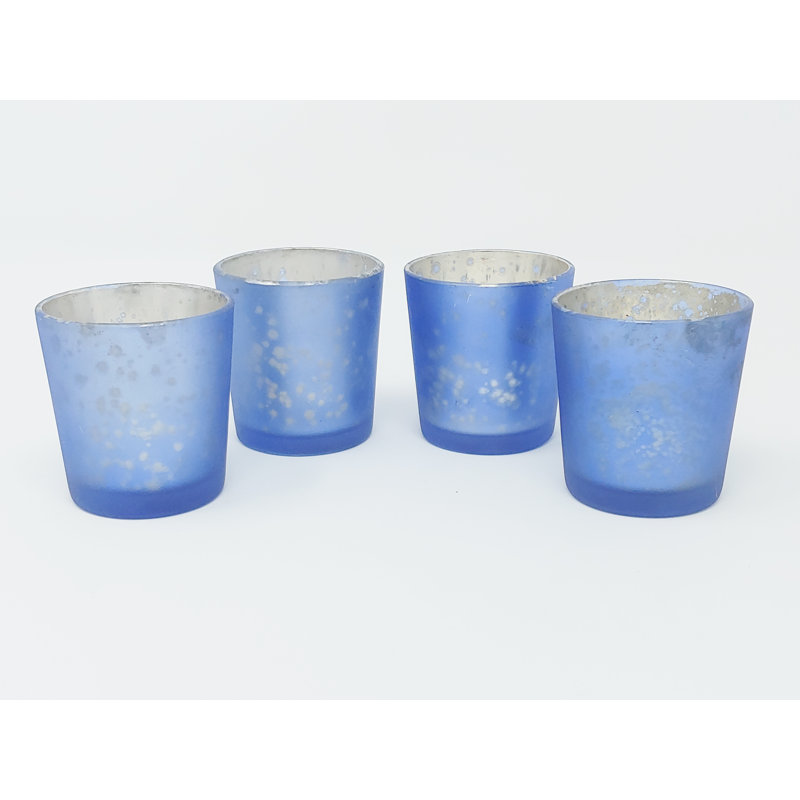 2.5'' H Glass Tabletop Votive Holder, Dark Blue, 4