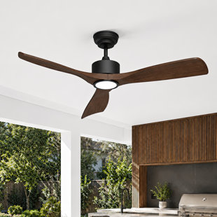 Ventilateur de plafond 52 po avec lumière pour le porche du garage intérieur