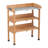 30X14.535.5 Three - Layer Solid Wood Potting Table With Metal Top, Outdoor Work Bench For Garage And Diy Projects, With Built In Hooks Adjustable Feet Functionality 30.5L 14.6W 35.5H Tier Gardening