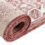 Tapis intérieur / extérieur rouge rouille en polypropylène tissé à la machine Archange-634904784