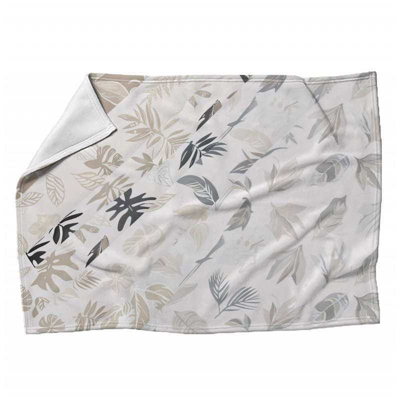 Jeté en peluche floral tendance, Grand lit