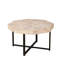 Table basse octogonale en bois à motif de patchwork rétro 30 pouces