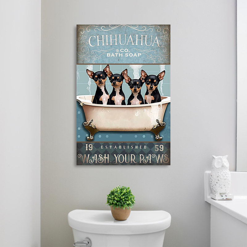 " Chihuahua Bath Soap 2 ", 14" H x 11" W x 1.25" D