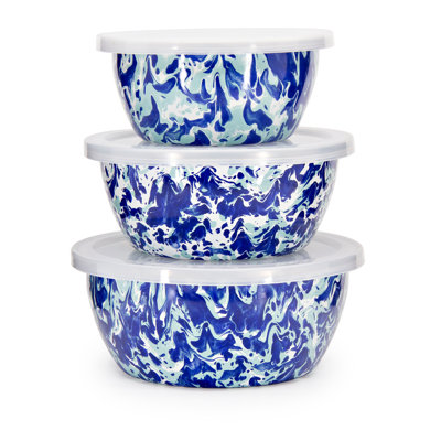 Ocean Enamelware Bowl Set