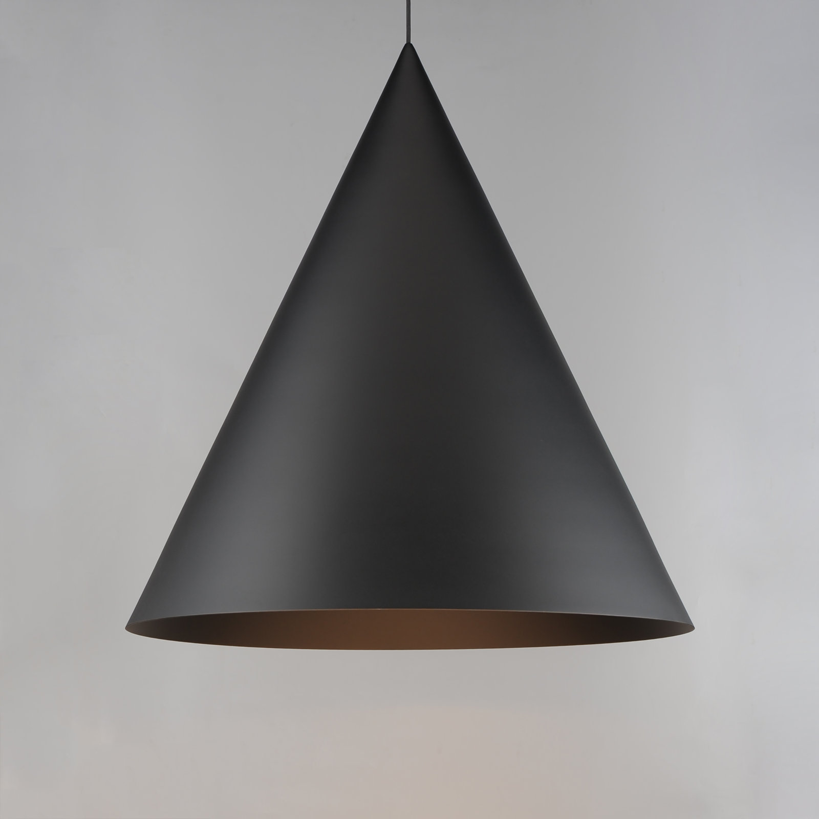 Assie Single Light Aluminum Dimmable Pendant, Black