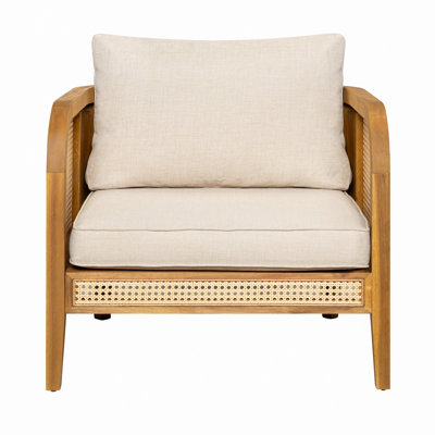 Chaise avec accoudoirs rembourrée pour l'extérieur