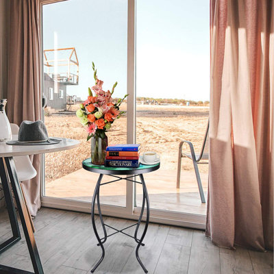 Jausma Glass Top End Table