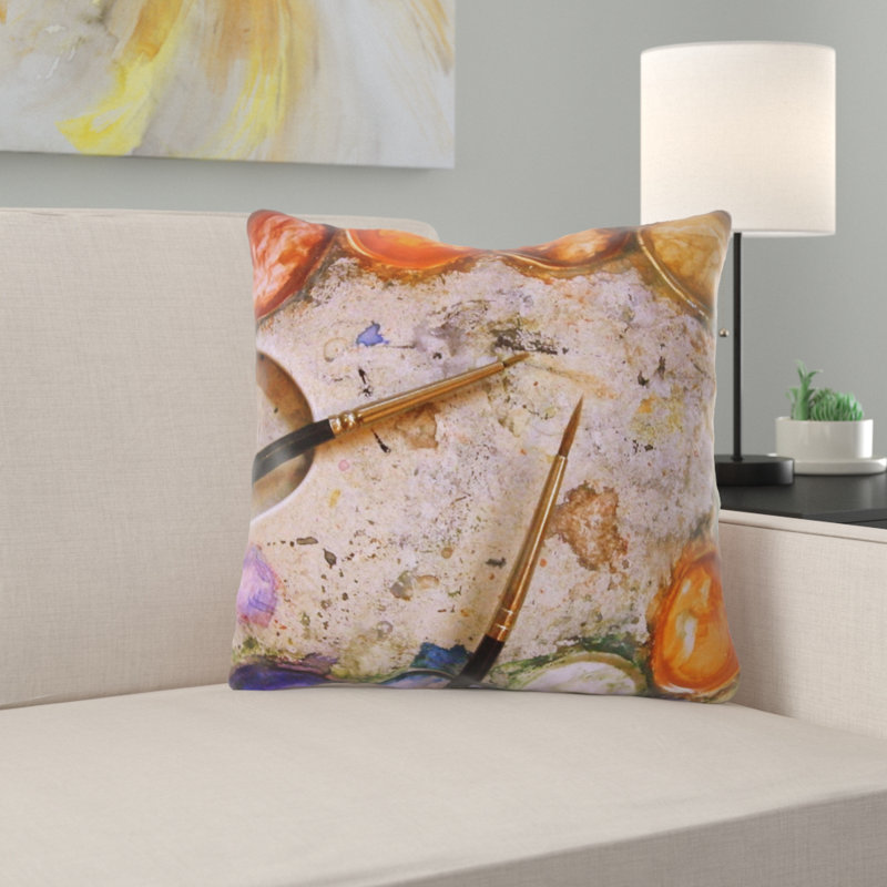 Solid Colour Outdoor Reversible Throw Pillow, Microsuede, Indoor