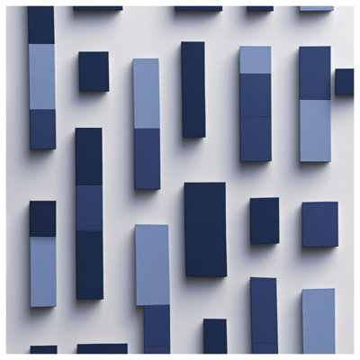 Édredon bleu à blocs rectangulaires