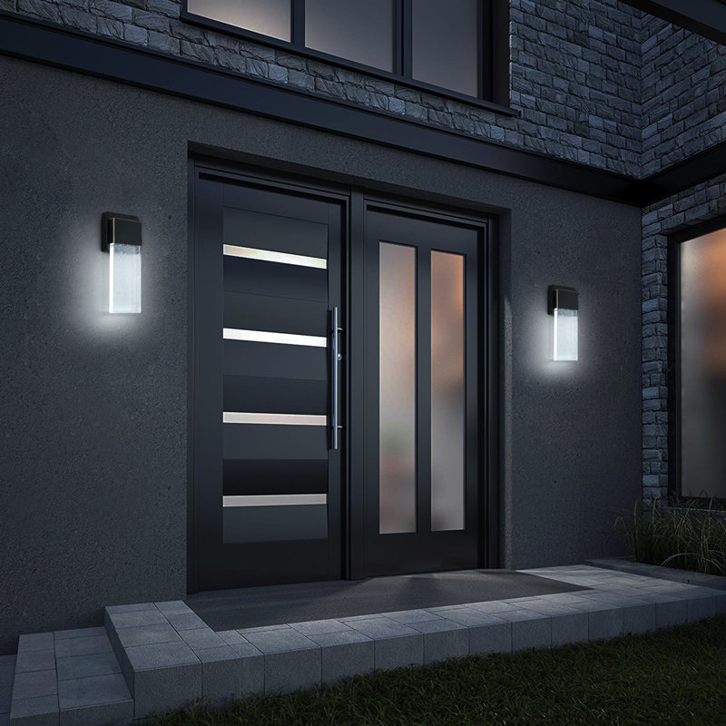 Outdoor Wall Sconce 2 Pack,wall Light Fixture With Bubble Glass For Doorway Garden Hallway Patio Living Room,oil Rubbed Bronze