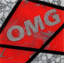 OMG-Red Painting by Eddie Bruckner