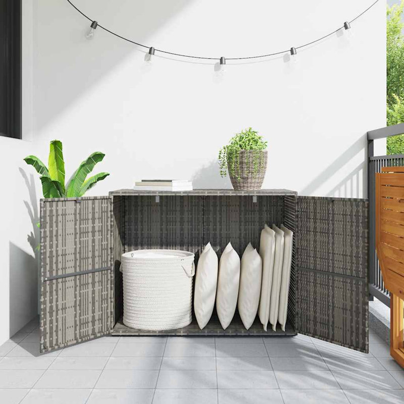 Meuble de rangement de jardin gris, Gris