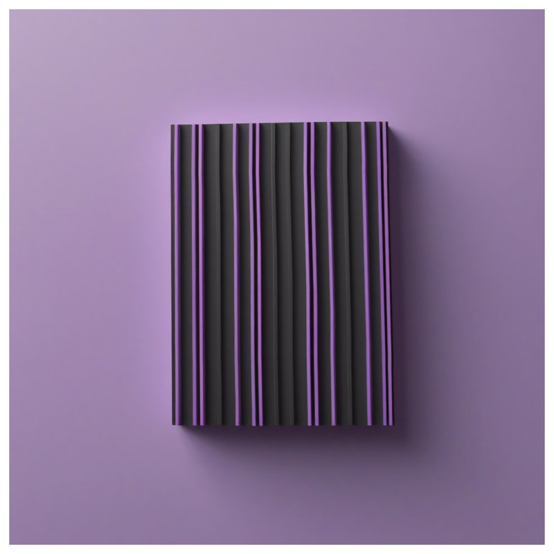 Coussins décoratifs rectangulaires rayés noirs et mauves, 18 po x 18 po