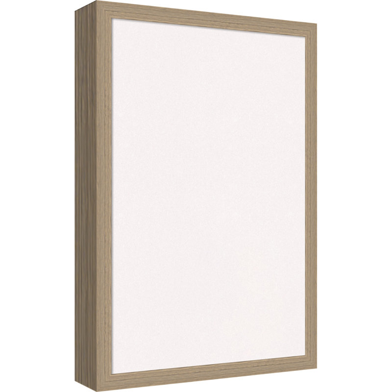 Tableau d'affichage en liège blanc, cadre Emery Brown, L 13 po x H 19 po, Brun émeri