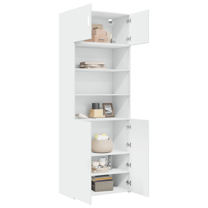 Avalin 225cm H x 80cm W Standard Bookcase, White