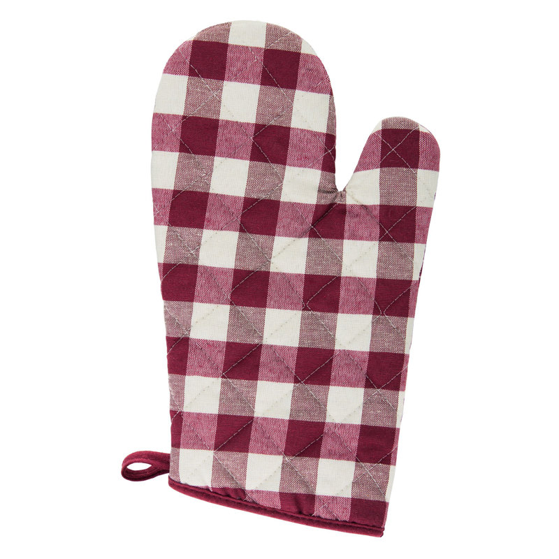 Gants de cuisine Live Life Products Elegance, Bourgogne/blanc