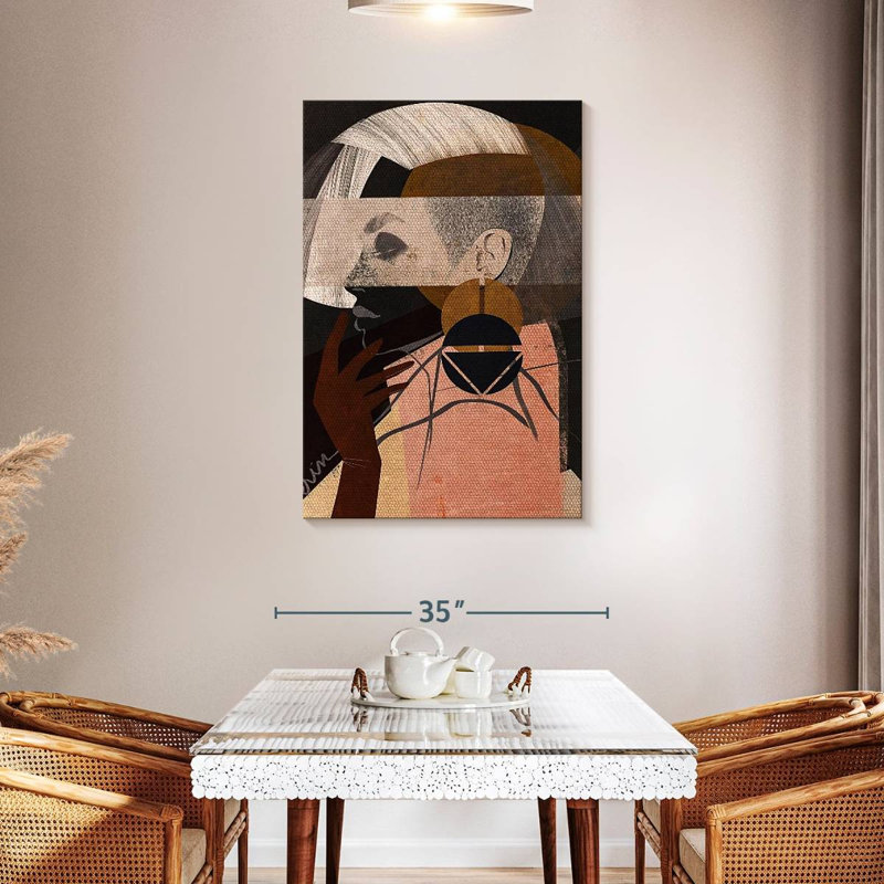 Leisha Face Off I, 45" H x 30" W
