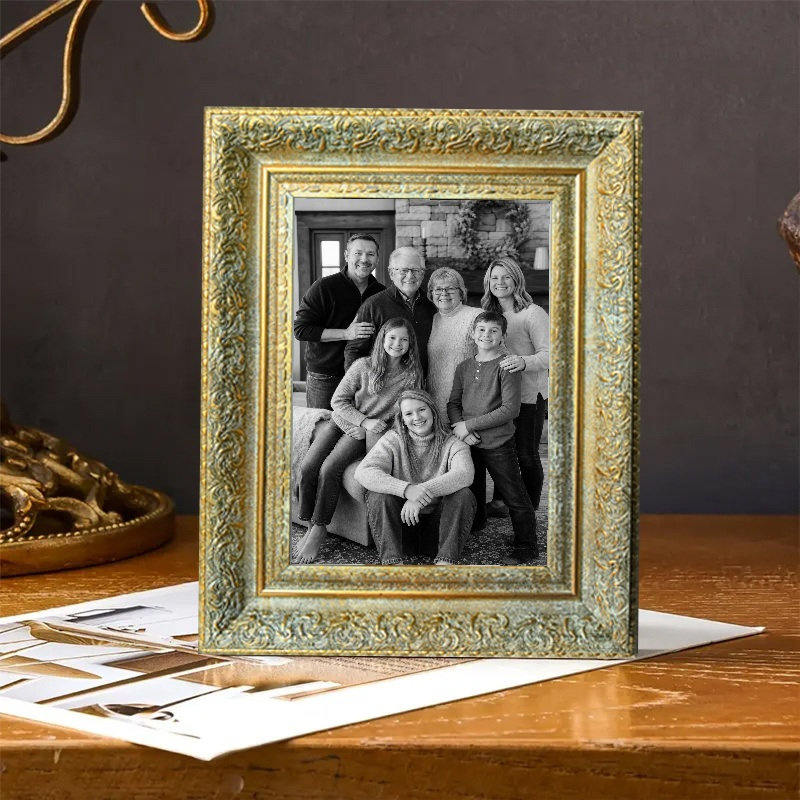 Cadre photo mural antique 1 pi 11 po x 14 po avec support de table et crochets muraux
