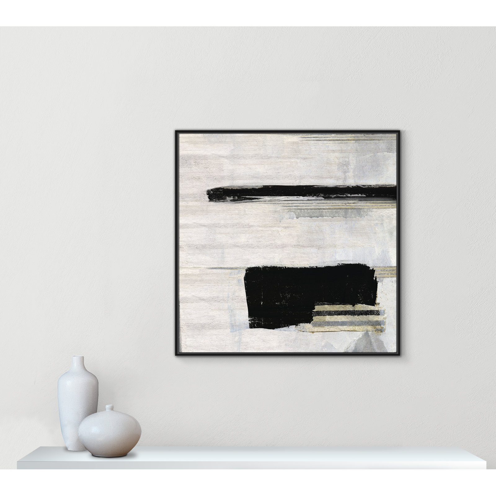 La Bande II Print by Sally Swatland, Black, 41.5" H x 41.5" W