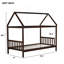 Lit simple avec tête et pied de lit, lit simple en bois d'hévéa avec cadre de maison-1507323850