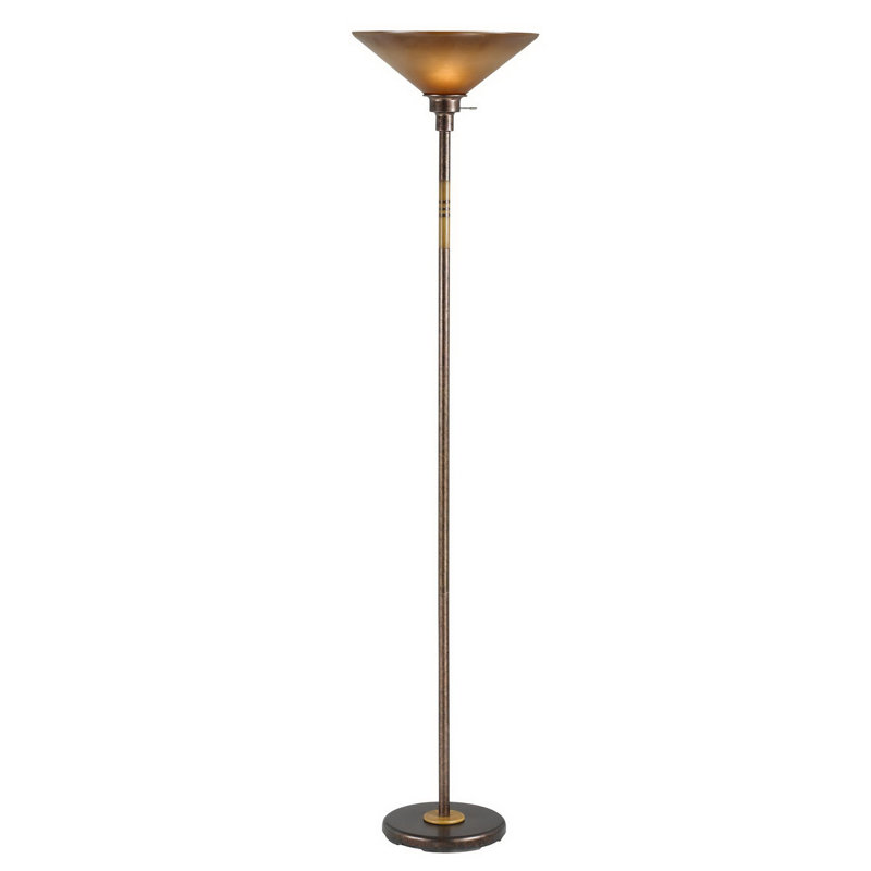 Mazzariello 70'' Rust Torchiere Floor Lamp