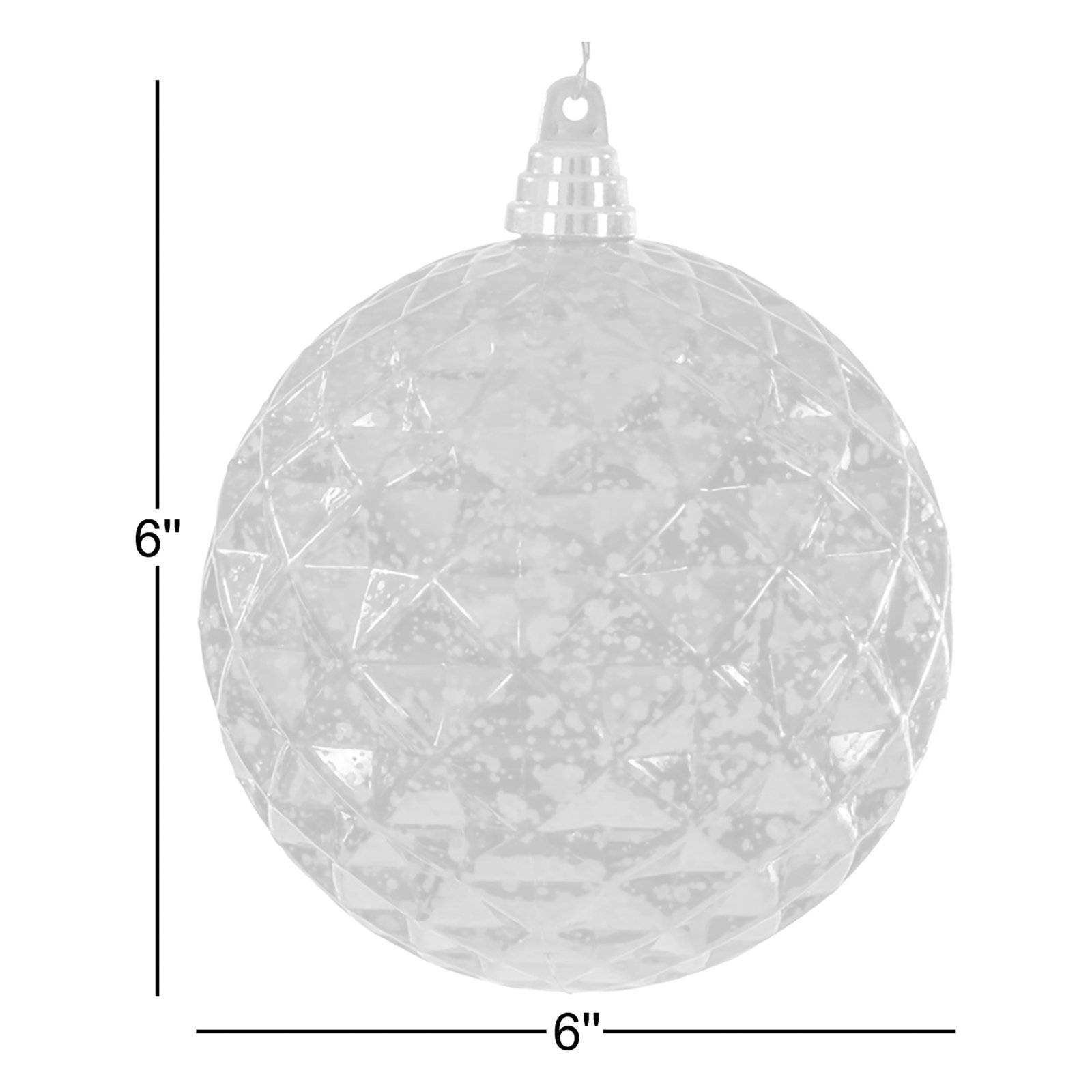 6" Diamond Mercury Ornament. It includes 2 pieces per bag., Blue