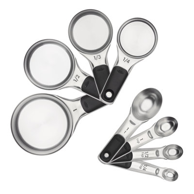 OXO 8-Pieces Stainless Steel Measuring Cup and Spoon Set