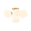 5-Light Glossy Milky Hand-Crafted Glass Semi-Flush Mount