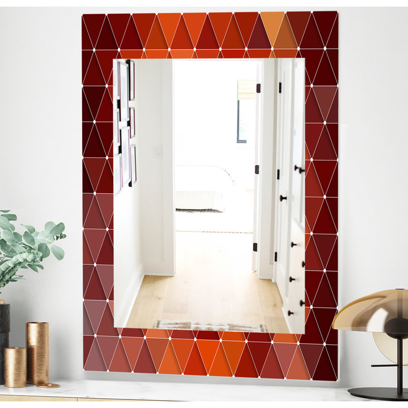 Miroir mural 17 colourfields triangulaire, H 24 po x l 32 po