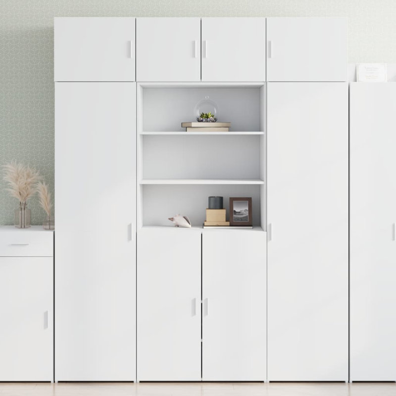 Avalin 225cm H x 80cm W Standard Bookcase, White