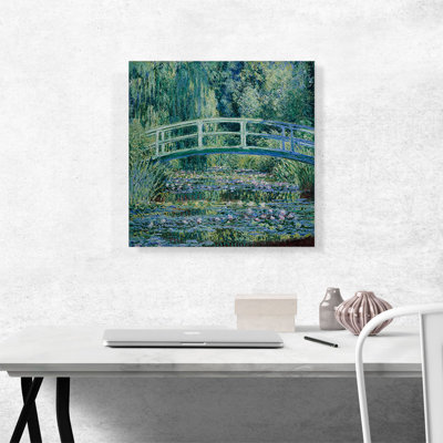 "Nymphéas et pont japonais" par Claude Monet, reproduction d'art sur toile tendue