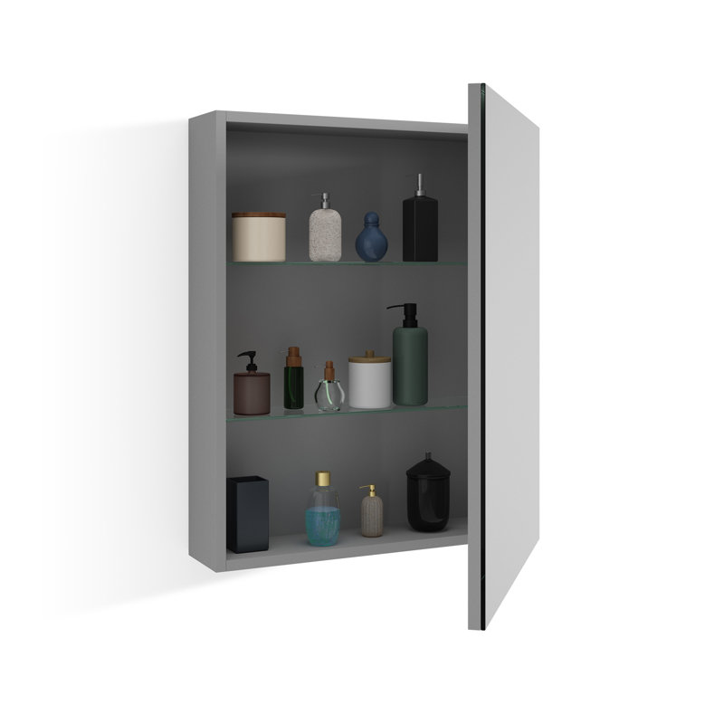 Camilia Mirrored Medicine Cabinet, 26.8" H x 21.6" W x 5.3" D 