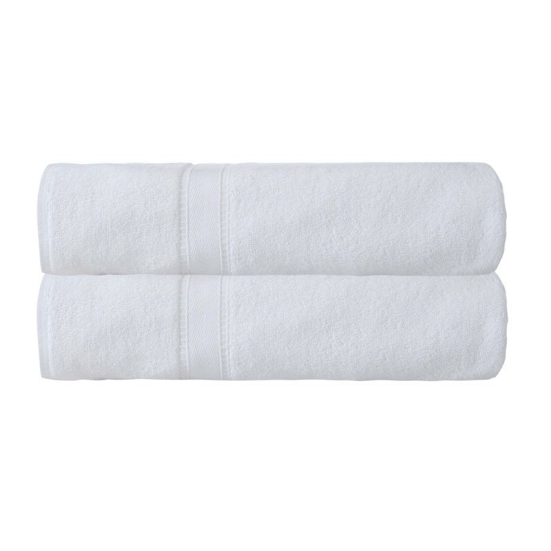 Comerford 2 Piece Turkish Cotton 2 Piece Bath Sheet Set, White
