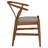 Hykeem Wood Wishbone Dining Side Chair Walnut