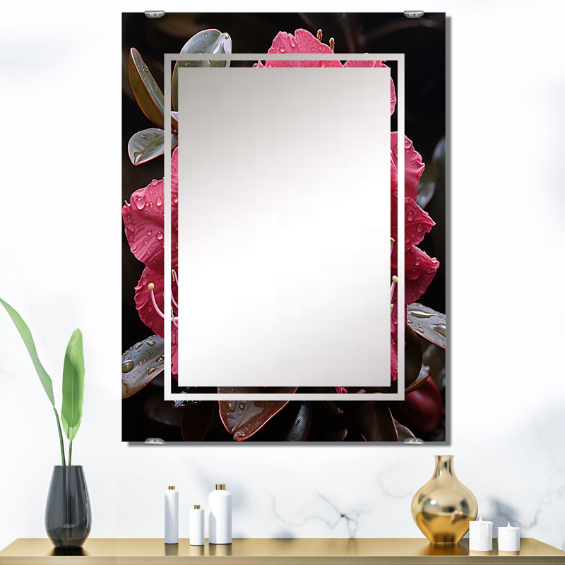 Dakobe - Grand miroir mural Rhododendron MIR141668, 40 po x 30 po