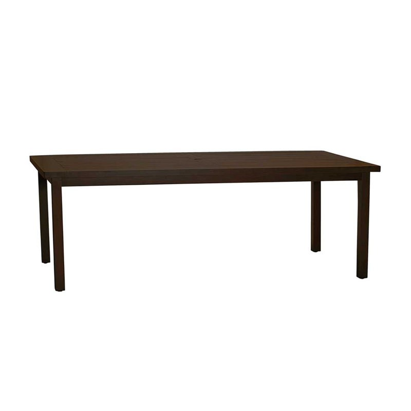 Club Aluminum Outdoor Dining Table, Mahogany