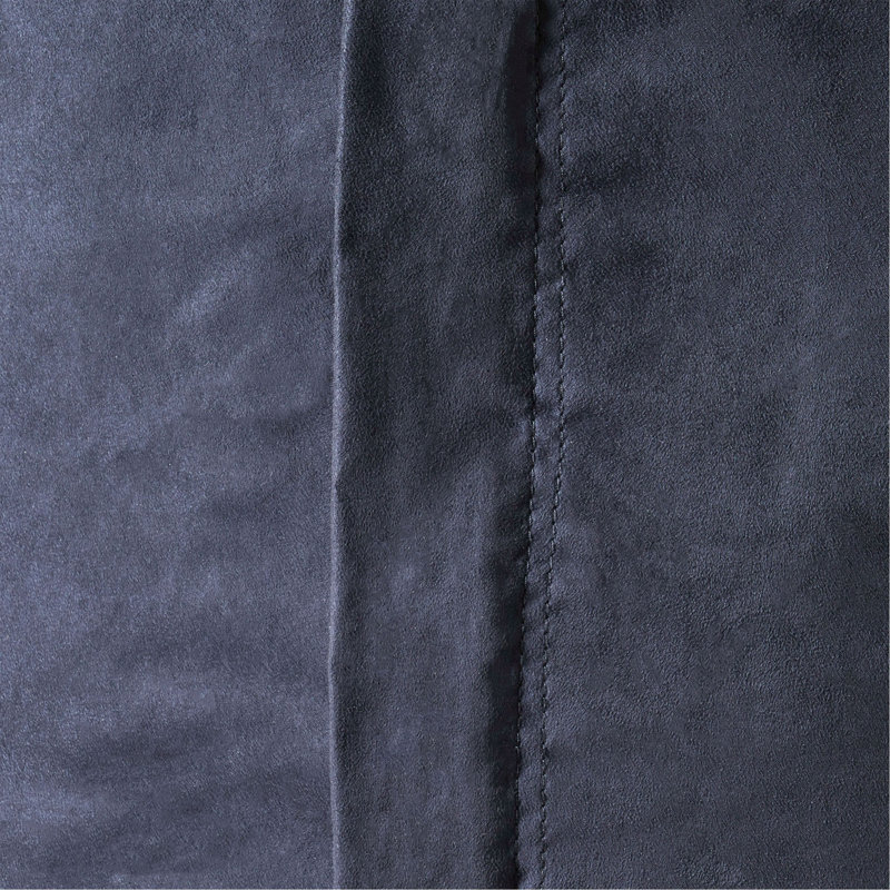 Lara 6.5 Foot Suede Cylindrical Bean Bag, Black Fabric